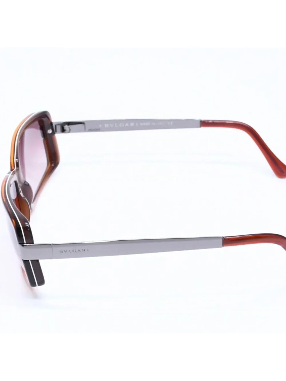 Bvlgari Sunglasses Eyewear Brown Black Silver
